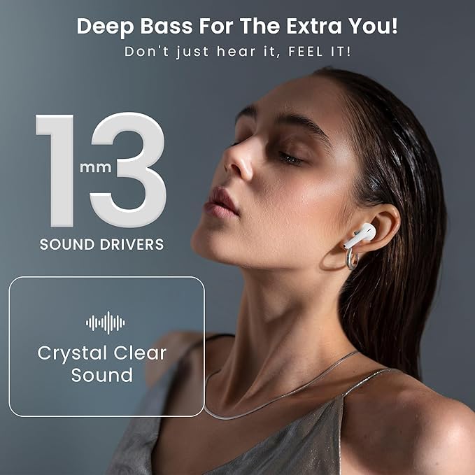 Zappods™ Display Screen 2 Premium Wireless Earbuds + 100% ANC with 1.41" Full HD Touch Screen + GPS Tracking (Find my evopods ) + 13mm High Deep Bass Drivers