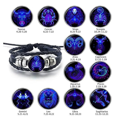 Zodiac Cosmic Leather Bracelet (Energized)